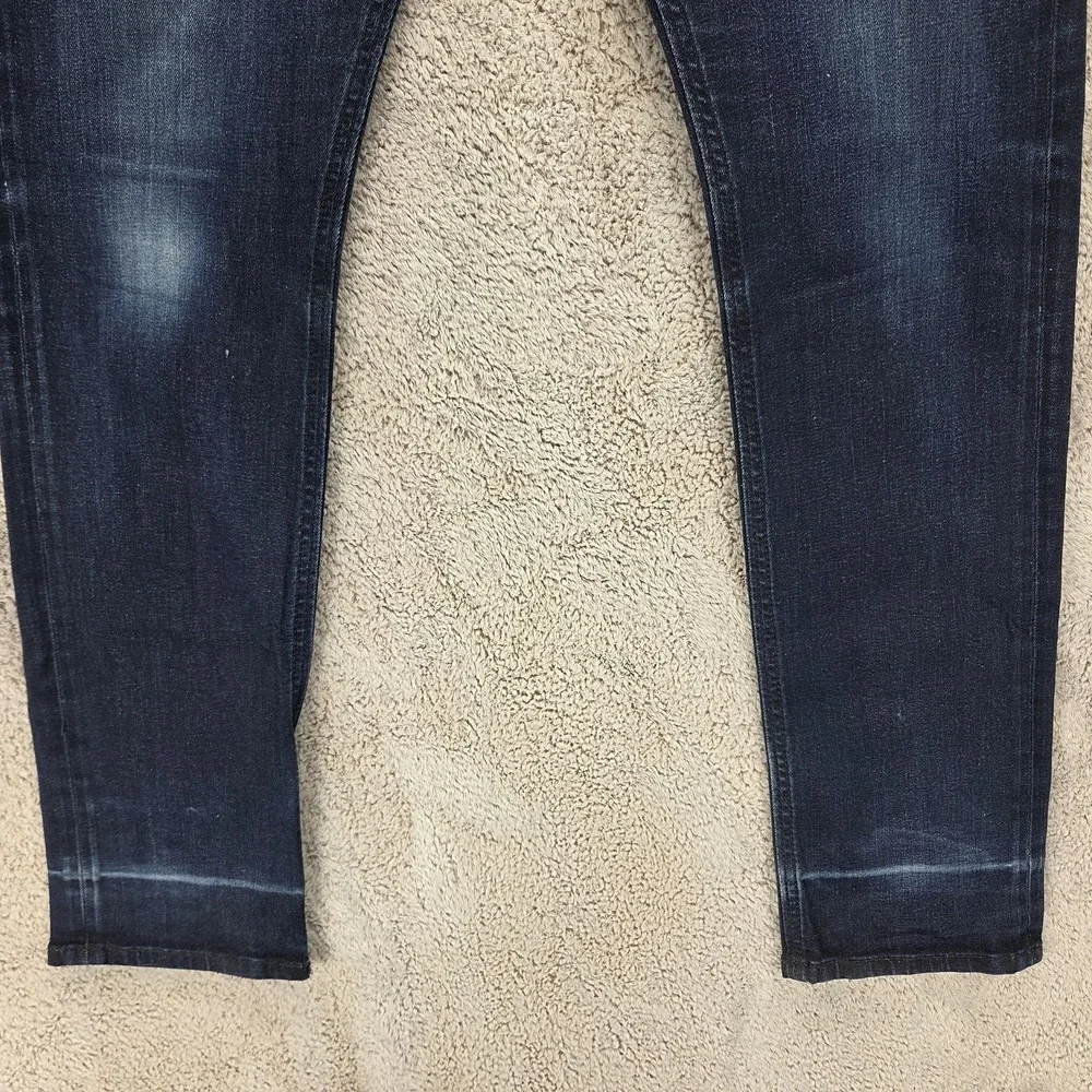 Diesel Jeans Mens 32x30 Blue Thavar Slim Skinny Dark Wash Stretch 0607A